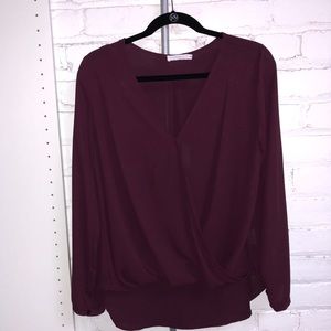 Wrap Style Silky Top